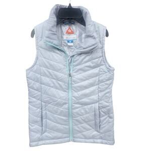Columbia Girls Size Large Omni Heat Vest Gray Aqua  Lightweight